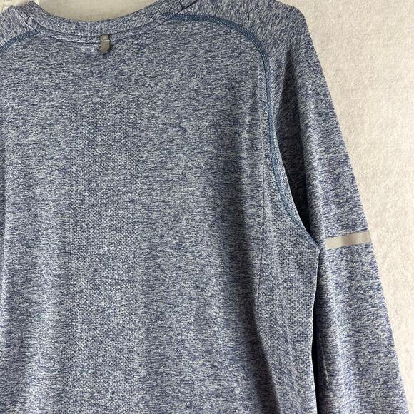 Nike Running Dri Fit Men's Large Long Sleeve Moisture Wicking Blue Heather Layer - Picture 6 of 7